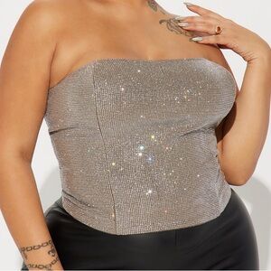 New Fashion Nova Rhinestone Corset Top